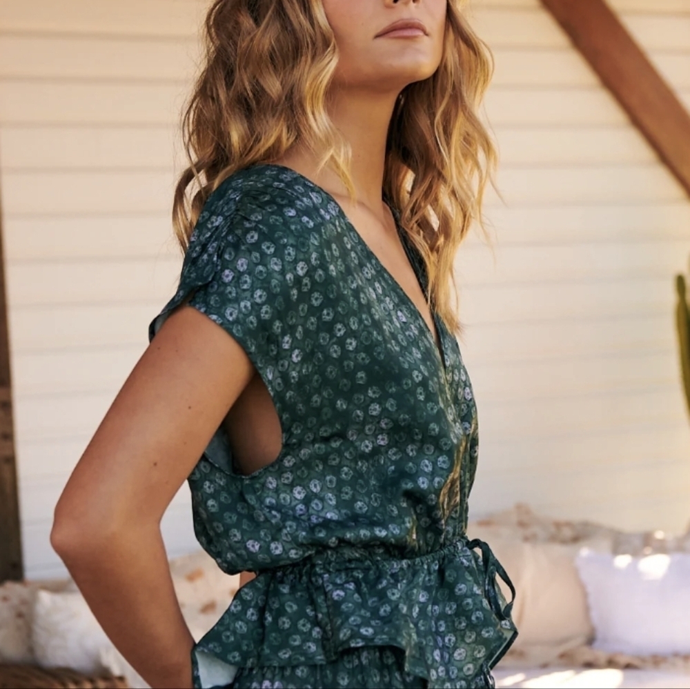 Free People Dreambound Crop Top in Emerald sz SML​​​​ - Picture 5 of 13
